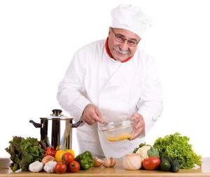 عکاسی از سر آشپز حرفه ای