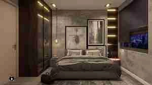 طراحی داخلی اتاق خواب مدرن برای اسکچاپ