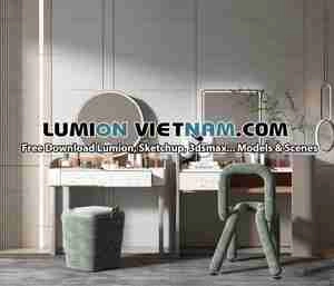 ست میز و صندلی لوازم آرایش برای اسکچاپ