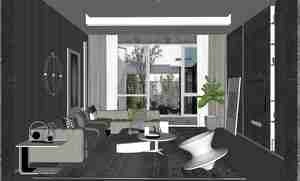 طراحی مدرن و آرامش طبیعت در یک نشیمن لوکس برای اسکچاپ