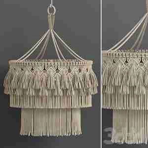 آبجکت دکوری مکرومه بافی  macrame chandelier