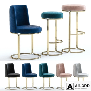 صندلی آشپزخانه از برند West Elm Cora Chairs برای اسکچاپ