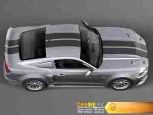 Ford Mustang GT500 Eleanor 2015 3D Model مدلینگ ماشین