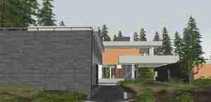 ویلای جنگلی مدرن برای اسکچاپ