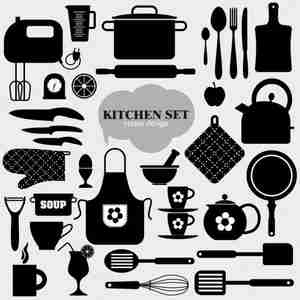 وکتور آشپزخانه  kitchen بک گراند پترن