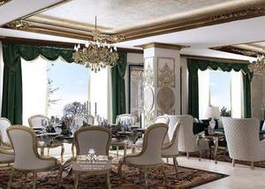 پروژه مسکونی کلاسیک نشیمن و نهارخوری
