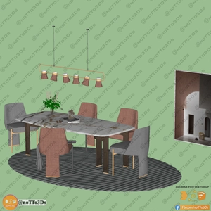 انواع میز و صندلی ناهارخوری برای اسکچاپ