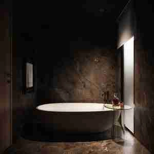 صحنه آماده داخلی از ویلا برای طراحی