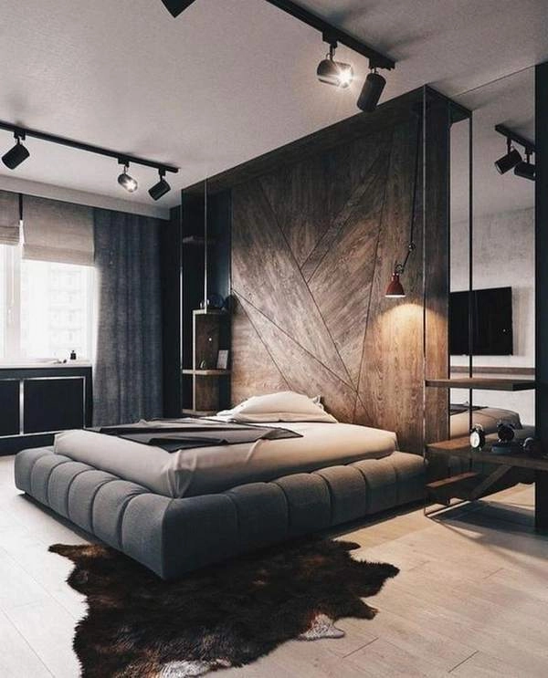 اتاق خواب مدرن با دیوار تری دی پنل