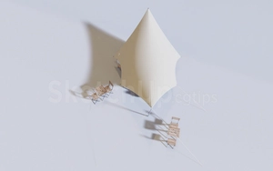 مجموعه ای از چادر برای کمپینگ در طبیعت برای اسکچاپ