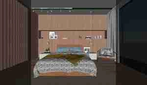 طراحی داخلی اتاق خواب مدرن برای اسکچاپ