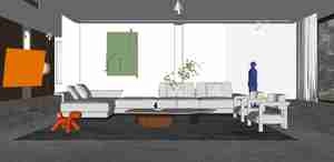 طراحی نشیمن مینیمال و مدرن برای اسکچاپ