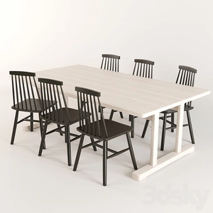 ست میز و صندلی مدرن چوبی