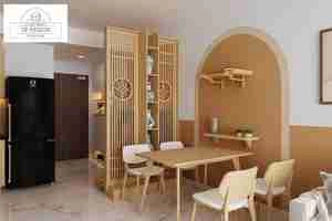 طراحی داخلی نشیمن و آشپزخانه مدرن و مینیمال برای اسکچاپ