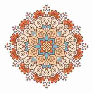 طرح ماندلا رنگی Vector Mandala eps