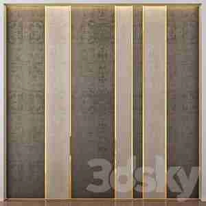 پنل با خطوط طلایی برای دیوار