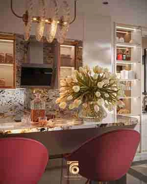 طراحی دکوراسیون لوکس طلایی و لاکچری خانوم بازیگر سوجان