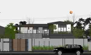 طراحی نما مدرن برا سقف شیبدار برای اسکچاپ