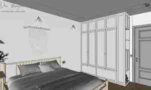 طراحی داخلی اتاق خواب مدرن برای اسکچاپ