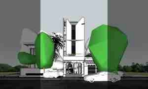 طراحی نمای مدرن و با خطوط منحنی و نرم برای اسکچاپ