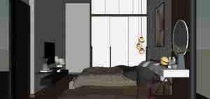 طراحی داخلی اتاق خواب مدرن برای اسکچاپ