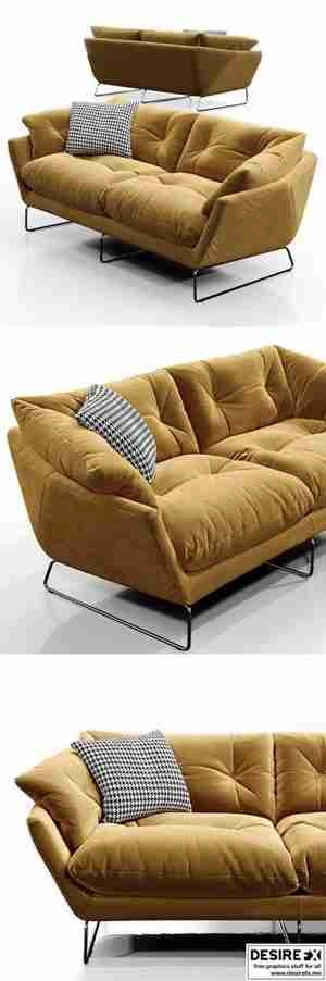 مبل مدرن خردلی دو نفره