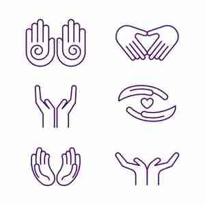 وکتور دو دست Healing Hands Icon