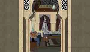 خانه‌ای با شکوه و معماری سنتی برای اسکچاپ