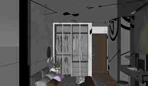 طراحی داخلی اتاق خواب مدرن برای اسکچاپ