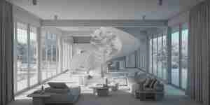 طراحی نما و داخلی ویلا مدرن در دل جنگل برای اسکچاپ