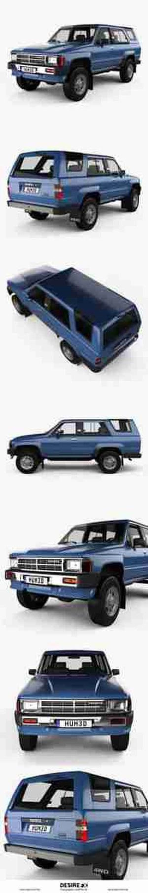 Toyota 4Runner 1986 3D model مدلینگ ماشین شاسی