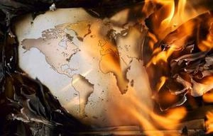 کاغذ در حال سوختن