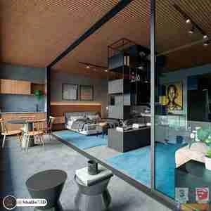 طراحی داخلی اتاق خواب شیک و مدرن با تلفیقی از رنگ های شاد