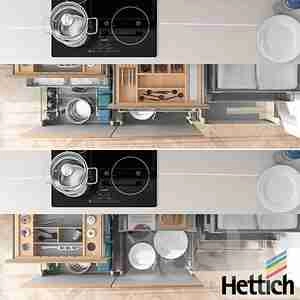 کشوی توکار چند منظوره با یراق‌آلات