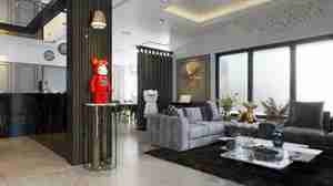 طراحی فضای داخلی نشیمن و آشپزخانه برای اسکچاپ