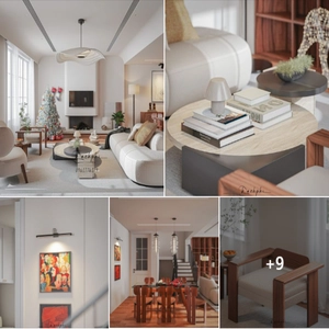 طراحی داخلی نشیمن و آشپزخانه و ناهارخوری با تم کریسمس برای اسکچاپ