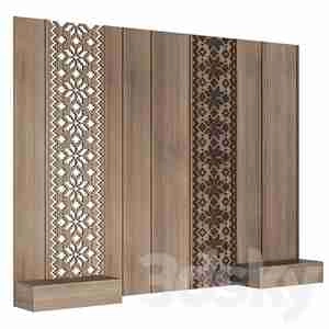 طراحی دیوار پشت تخت با پنل چوبی