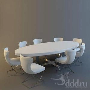 ابجکت میز صندلی مدرن جلسات