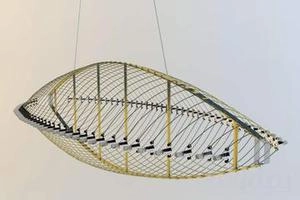 لوستر باطرح منحنی چوبی