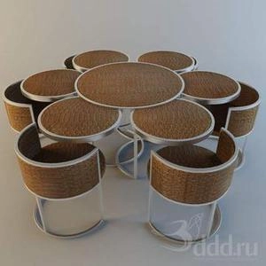 ابجکت میز صندلی مدرن نهارخوری