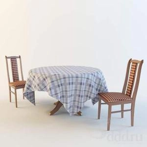 آبجکت میز صندلی نهارخوری کلاسیک قدیمی