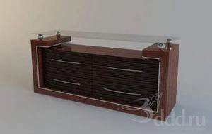 کمد کشو دار  با روی شیشه کنار سالنی