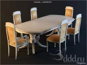 آبجکت میز صندلی نهارخوری طرح  کلاسیک
