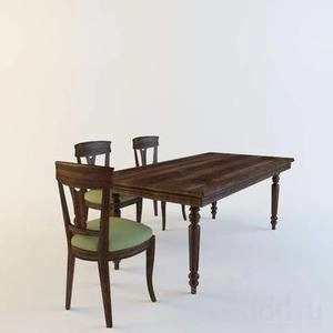 آبجکت میز صندلی نهارخوری  اداری طرح کلاسیک