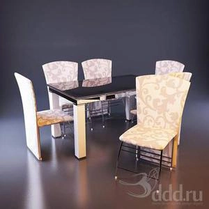 ابجکت میز صندلی مدرن نهارخوری