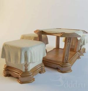 ابجکت میز صندلی  نهارخوری طرح  کلاسیک