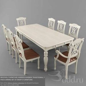 ابجکت میز صندلی نهارخوری طرح کلاسیک