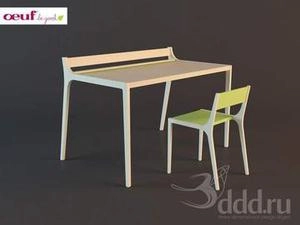 ابجکت 3d اتاق بچه میز صندلی