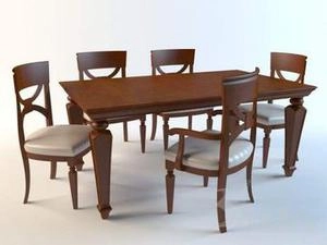 ابجکت میز صندلی نهارخوری کلاسیک