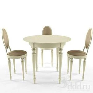ابجکت میز صندلی گرد مدرن نهارخوری